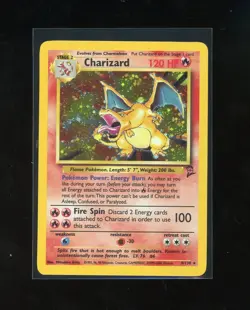 2000 Pokemon Base Set 2 II Charizard 4/130 Holo Foil Unlimited WOTC - Image 1
