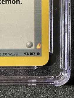 Pokemon Gust Of Wind Base Set Error CGC 7.5 Insufficient Ink Splotch 93/102 WOTC - Image 3