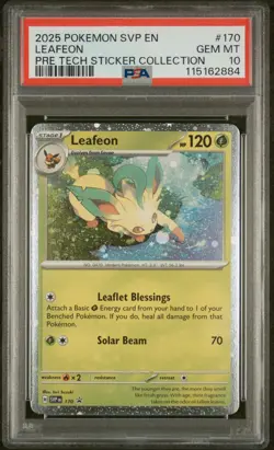 2025 POKEMON SVP EN-SV BLACK STAR PROMO #170 LEAFEON PSA 10 - Image 1