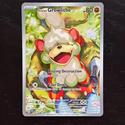 Hisuian Growlithe 181/167 Twilight Masquerade SV Illustration Rare Full Art NM - Image 1