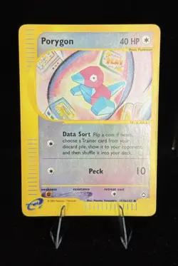 Porygon 103b/147 Aquapolis | Reverse Holo | e-Reader WOTC | Vintage Pokemon | MP - Image 1