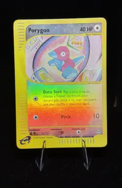 Porygon 103b/147 Aquapolis | Reverse Holo | e-Reader WOTC | Vintage Pokemon | MP - Image 2