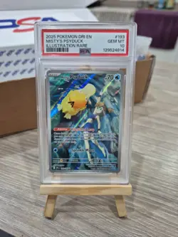 Pokemon 2025 Mistys Psyduck Illustration Rare #193 PSA Gem 💎 MINT 10 - Image 2