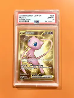 2023 POKEMON MEW EN-151 HYPER RARE #205 MEW EX PSA 10 - Image 1