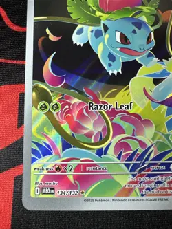 POKEMON MEGA EVOLUTION! IVYSAUR! ILLUSTRATION RARE! 134/132 NM/LP - Image 4