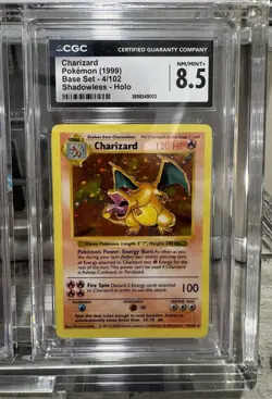 Pokemon Charizard Base Set Shadowless Holo Rare #4 CGC 8.5 - Image 3