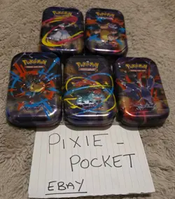 Pokemon TCG Mega Evolutions - Mega Heroes Mini Tin (Set of 5) New & Sealed - Image 1