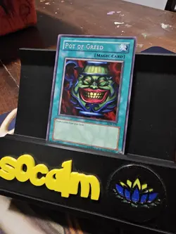 Yugioh Pot Of Greed LOB-119 Rare Unlimited Near Mint - Image 1