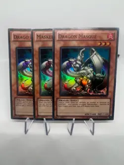 3x Masked Dragon TU06 Foreign Yugioh! - 1x French 1x Italian 1x English Euro LP - Image 1