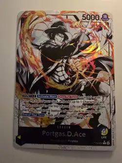 One Piece Card Game Portgas D Ace ST13-002 Alt Art Leader The Three Brothers NM - Image 1