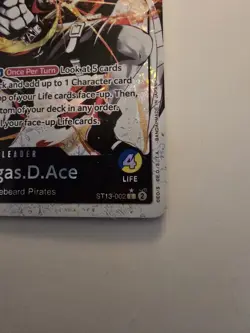 One Piece Card Game Portgas D Ace ST13-002 Alt Art Leader The Three Brothers NM - Image 4