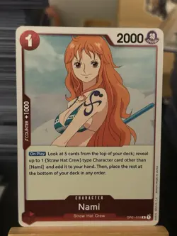NAMI OP01-016 R ROMANCE DAWN ENGLISH ONE PIECE CARD GAME - Image 1
