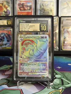 Mewtwo VSTAR 084/071 Pokemon GO Hyper Rare Holo CGC Pristine 10 JPN Pokemon Card - Image 1