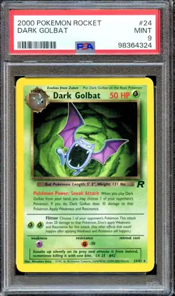 PSA 9 Dark Golbat Team Rocket 24/82 Unlimited Pokemon Card Non Holo MINT - Image 1