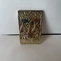 1999 Burger King Pokemon Trading Card 23k Gold Plated Charizard - Image 1