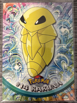 Kakuna #14 Topps TV Animation Edition Series 1 Pokemon Card Red Topps Logo HP - Image 1