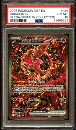 PSA 10 GEM MINT Oricorio Ex 024 MEP Black Star PROMO MEP024 Pokemon Card 221 - Image 1