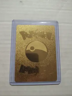Pikachu Mega Lucario Gold Foil Pokemon Card Gift Fan Art Collectible - Image 2