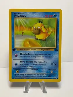 Psyduck Fossil- 1st Edition 53/62 Near Mint / Mint WOTC Pokemon TCG Vintage Card - Image 1
