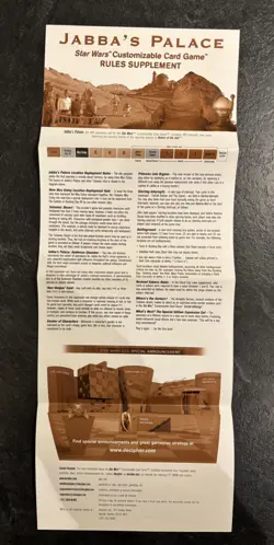 Star Wars CCG Rules Supplement and Card List - Jabba's Palace - Image 2