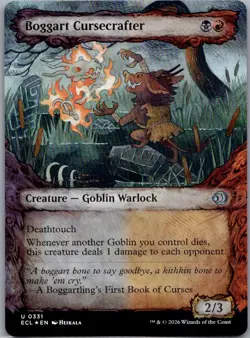 Boggart Cursecrafter (Showcase) (U) Foil #331 Lorwyn Eclipsed MTG NM - Image 1