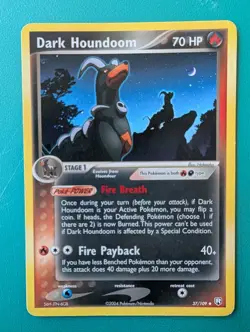 2004 Pokemon EX Team Rocket Returns Dark Houndoom #37/109 LP - Image 1