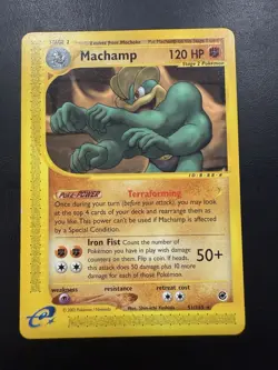 Pokemon TCG Machamp Expedition Base Set 51/165 Regular Rare - Image 1