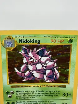 Pokemon TCG Nidoking Shadowless Base Set Holo 11/102 WOTC Rare 1999 LP - Image 2