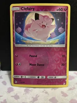 Clefairy (39) 39/68 Reverse Holo (Hidden Fates) Pokemon NM - Image 1