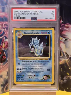 2000 POKEMON GYM CHALLENGE HOLO #5 GIOVANNI'S GYARADOS PSA 7 - Image 1