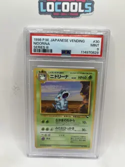 Nidorina 030 Graded PSA 9 Mint 1998 Japanese Pokemon Vending Series 3 - Image 1