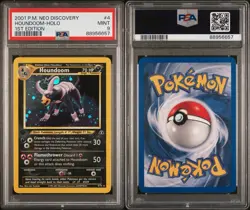 2001 POKEMON NEO DISCOVERY HOUNDOOM HOLO #4 1ST EDITION PSA 9 MINT SUPER CLEAN - Image 3