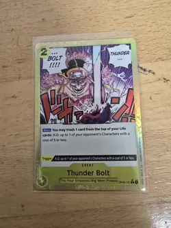 Thunder Bolt (Pirate Flag Foil) OP03-121 ONE PIECE Card The Best PRB-01 ENGLISH! - Image 1