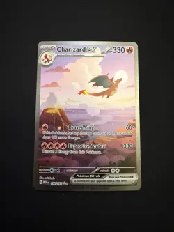 Pokemon TCG Charizard EX Scarlet & Violet 151 Card 199/165 Sir NM/M Condition - Image 1
