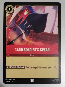 Disney Lorcana TCG - Azurite Sea: Card Soldier's Spear (134/204) - Uncommon - NM - Image 1