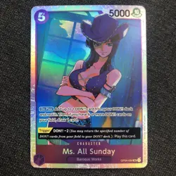 One Piece (Ms. All Sunday | Nico Robin) OP04-064 SR Rare Card English EN CCG - Image 1