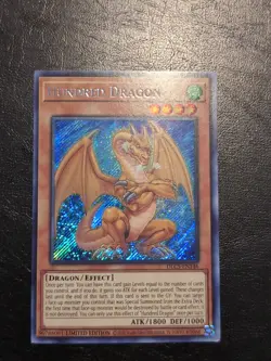 Yu-Gi-Oh! SECRET RARE CARD HUNDRED DRAGON DLCS-EN146 1ST NM/VLP - Image 1