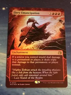 MTG Fiery Emancipation Wilds of Eldraine: Enchanting Tales Foil #42 - Image 1