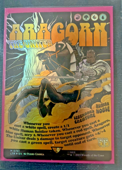 Pack Fresh NM 2023 Aragorn the Uniter Borderless (Poster) Holofoil Awesome! - Image 1