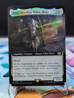 MTG: Rosa, Resolute White Mage (Extended Art) Final Fantasy Foil - Image 1