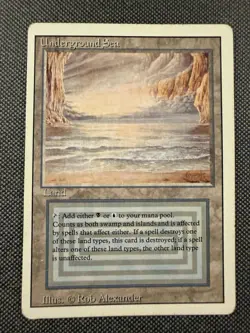 Magic the Gathering Revised Edition Dual Land Underground Sea - Image 1