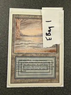 Magic the Gathering Revised Edition Dual Land Underground Sea - Image 2