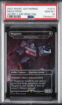 2022 MTG SECRET LAIR DROP #1079 MEGATRON PSA 10 - Image 1