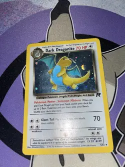 Pokemon TCG Holo Dark Dragonite 5/82 Creased/HP/DMG Team Rocket Rare - Image 1