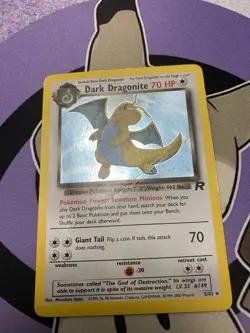 Pokemon TCG Holo Dark Dragonite 5/82 Creased/HP/DMG Team Rocket Rare - Image 2