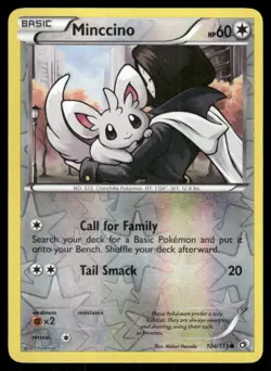 Pokemon Tcg Minccino [Reverse Holo] #104 Pokemon Legendary Treasures LP - Image 1