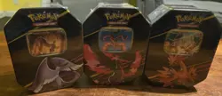 Pokemon TCG: Crown Zenith Tin Set of 3 - Galarian Articuno Zapdos Moltres SEALED - Image 1