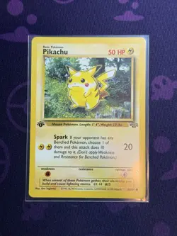 First Edition Pikachu 60/64 Jungle Pokemon TCG Rare - Image 1