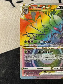 Pokemon TCG Giratina VSTAR 201/196 Secret Rainbow Rare, Lost Origin NM - Image 2