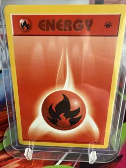 Pokemon TCG Fire Energy 98/102 1st Edition Shadowless Vintage Base Set - Image 1